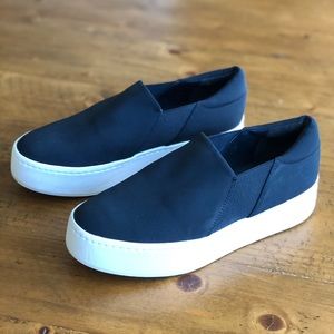 Vince black platform slide on sneakers size 7
